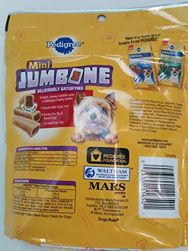 PEDIGREE® JUMBONE™ Real Beef Flavor Mini Dog Treats