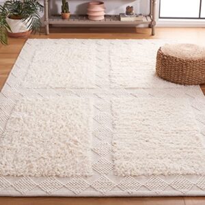 safavieh natura collection 6′ x 9′ ivory nat722a handmade rustic textured wool area rug