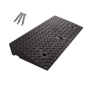 threshold ramp, rubber ramps for wheelchairs/driveway/scooters, 4/5/6inch rise heavy duty curb ramp threshold ramps for garage garden parking lots (size : 14cm/5.5in)