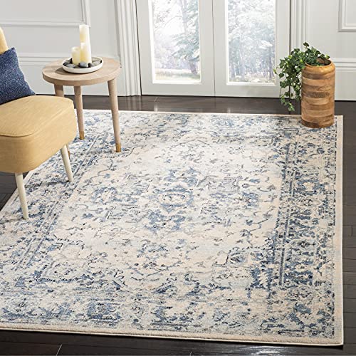 SAFAVIEH Charleston Collection 8' x 10' Grey / Dark Grey CHL411F Oriental Distressed Non-Shedding Living Room Bedroom Dining Home Office Area Rug