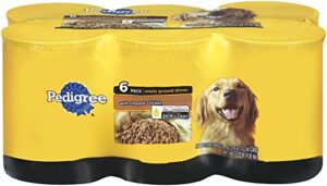 pedigree meaty ground dinner with chopped chicken canned dog food 13.2 ounces (pack of 6)