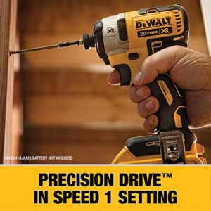 DEWALT 20V MAX* XR Cordless Impact Driver Kit, Brushless, 1/4-Inch, 3-Speed, 2 Batteries (DCF887D2)