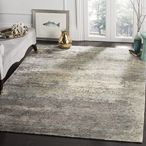 Safavieh Tiffany Collection 8' x 10' Blue/Silver TFN622E Hand-Knotted Wool & Viscose Living Room Dining Bedroom Area Rug