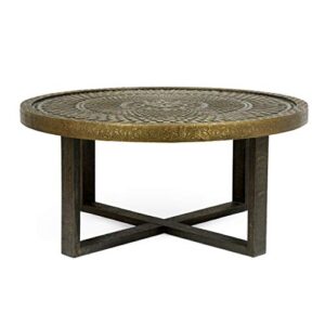 christopher knight home cohutta coffee table, gold