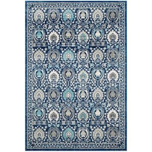 SAFAVIEH Evoke Collection 10' x 14' Blue/Ivory EVK251C Boho Non-Shedding Living Room Bedroom Dining Home Office Area Rug