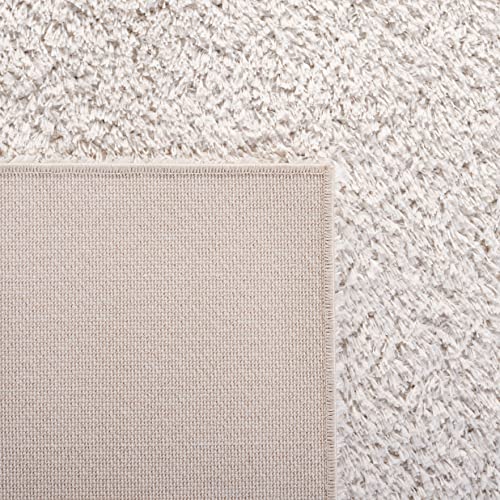 Safavieh Tahoe Shag Collection 8' x 10' Silver THO670G Solid Non-Shedding 1.2-inch Thick Area Rug