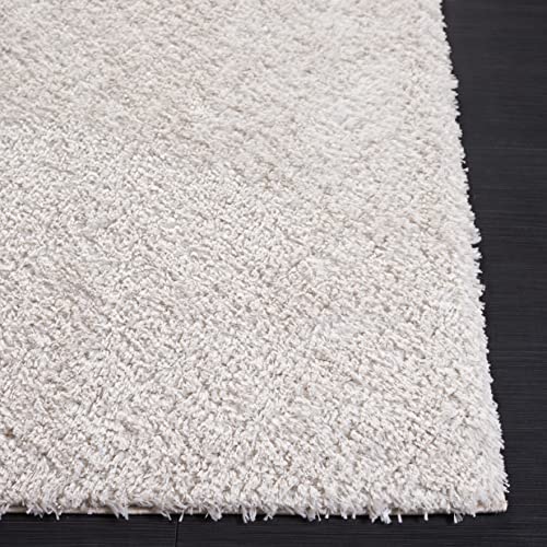 Safavieh Tahoe Shag Collection 8' x 10' Silver THO670G Solid Non-Shedding 1.2-inch Thick Area Rug