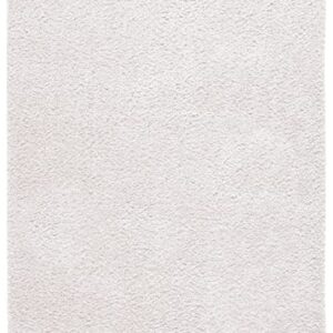 Safavieh Tahoe Shag Collection 8' x 10' Silver THO670G Solid Non-Shedding 1.2-inch Thick Area Rug