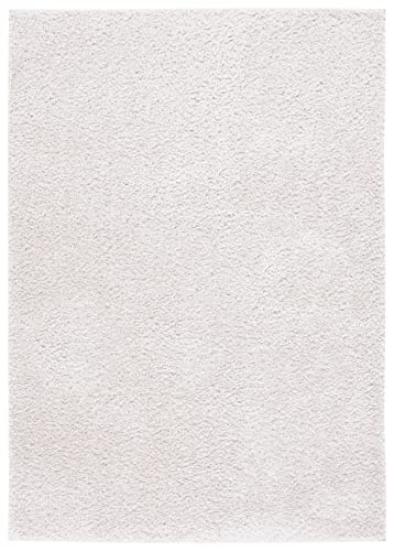 Safavieh Tahoe Shag Collection 8' x 10' Silver THO670G Solid Non-Shedding 1.2-inch Thick Area Rug