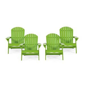 christopher knight home 315842 malibu adirondack chair, light green