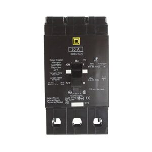 schneider electric edb34030 miniature circuit breaker 480y/277-volt 30-amp electrical box, black