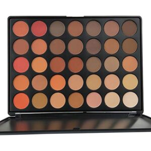 35 colors pro pigmented matte shimmer nature eye shadow make up palettes nude beauty cosmetics pallet by everfavor (warm natural)