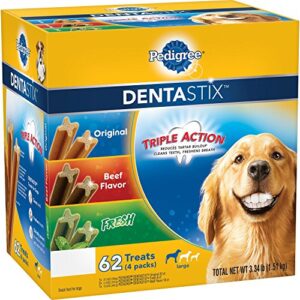 pedigree dentastix dog treats variety pack, 62 ct. (3.34 lbs.) (3.34 lbs. pack of 3)