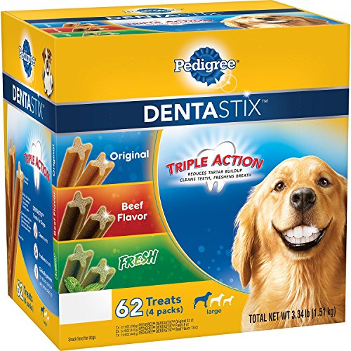 Pedigree DentaStix Dog Treats Variety Pack, 62 ct. (3.34 lbs.) (3.34 lbs. Pack of 3)