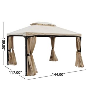 Christopher Knight Home Skyline Gazebo, Black + Beige