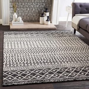 artistic weavers chester boho moroccan area rug,6’7″ x 9′,black