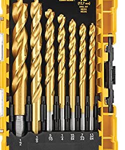 DEWALT Titanium Nitride Coated Drill Bit Set, Pilot Point, 21-Piece (DW1361)