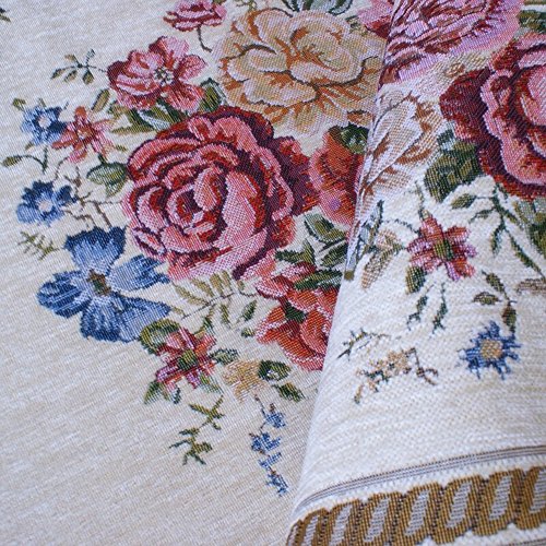 UKELER Luxury Soft Rustic Floral Area Rugs Washable Elegant Shabby Rose Rug Non Slip Accent Floor Rugs Carpet for Bedroom (31.5''x47.2'', Country Rose)