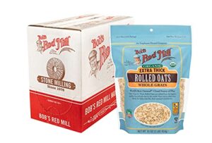 bob’s red mill organic extra thick rolled oats, 16-ounce (pack of 4)