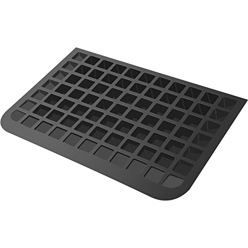 VEVOR Rubber Threshold Ramp, 4" Rise Threshold Ramp Doorway, Recycled Rubber Power Threshold Ramp Rated 2200 Lbs Load Capacity, Non-Slip Surface Rubber Solid Threshold Ramp for Wheelchair and Scooter