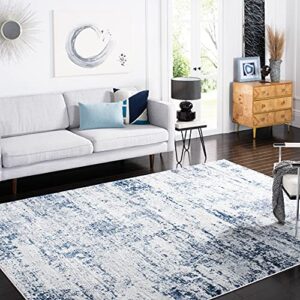 safavieh amelia collection 12′ x 18′ ivory/navy ala700b modern abstract non-shedding living room dining bedroom area rug