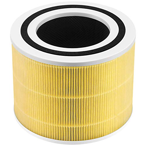 Core 300 H13 True HEPA Pet Care Replacement Filter for LEVOIT Core 300 and Core 300S VortexAir Air Purifier, Core 300-RF-PA (Yellow),2 Packs