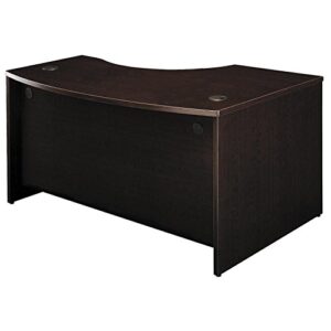 bush business furniture series c 60w x 43d left hand l-bow desk shell in mocha cherry