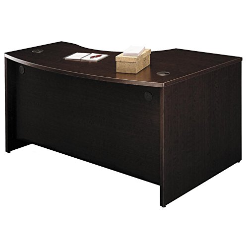 Bush Business Furniture Series C 60W x 43D Left Hand L-Bow Desk Shell in Mocha Cherry