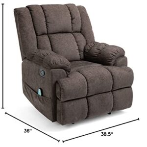 Christopher Knight Home Coosa Massage Recliner, Brown + Black