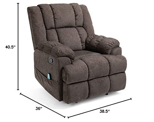 Christopher Knight Home Coosa Massage Recliner, Brown + Black