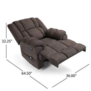 Christopher Knight Home Coosa Massage Recliner, Brown + Black