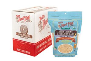 bob’s red mill organic quick cooking steel cut oats, 22-ounce (pack of 4)