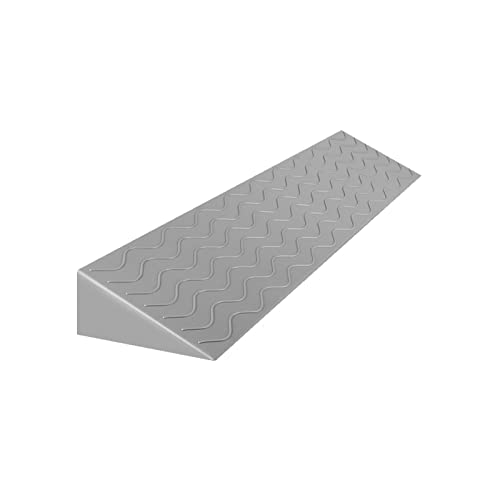 JQGGJYGG Non-Slip Ramp,Kerb Ramps,Plastic Portable Threshold Ramps,Door Step Ramp,Wheelchair Threshold Transition Strip,Disabled Access,for Wheelchair,Sidewalk,Bike,Motorcycle,Grey,100 * 7 * 1cm