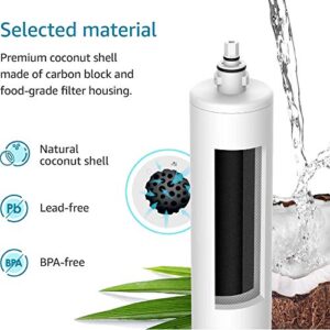 AQUA CREST GXULQR 2K Gallons Kitchen or Bath Replacement Filter, Replacement for Hexagonal Head GE SmartWater GXULQR/GXULQK Twist Lock Undersink Filter (Pack of 1)