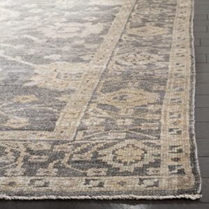 Safavieh Oushak Collection 8' x 10' Dark Grey/Beige OSH601B Hand-Knotted Traditional Oriental Viscose Living Room Dining Bedroom Area Rug