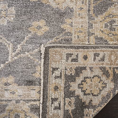 Safavieh Oushak Collection 8' x 10' Dark Grey/Beige OSH601B Hand-Knotted Traditional Oriental Viscose Living Room Dining Bedroom Area Rug