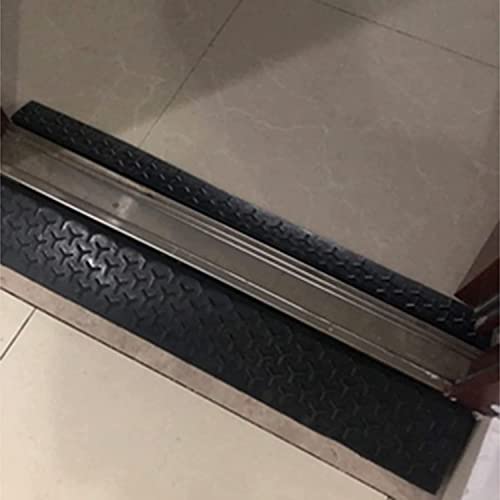 Threshold Ramp, Threshold Ramp Rubber, 1/2/3/4/5 cm Rise Wheelchairs Ramps for Home Garden Yard Sliding Glass Doors Steps, Indoor Outdoor Entry Transitions Slope (Size : 100x11x4.5(39.4x4.3x1.8))