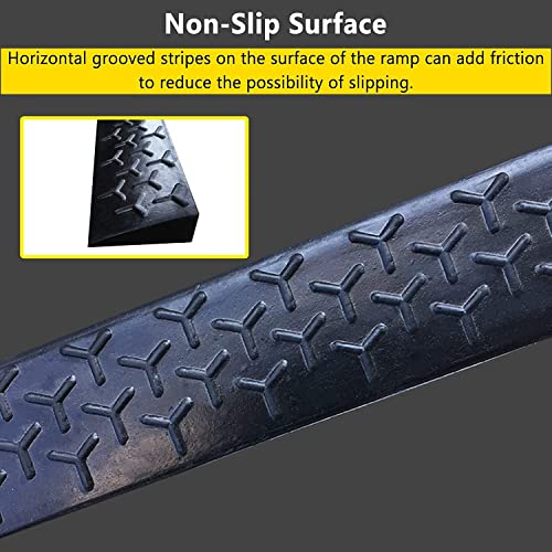 Threshold Ramp, Threshold Ramp Rubber, 1/2/3/4/5 cm Rise Wheelchairs Ramps for Home Garden Yard Sliding Glass Doors Steps, Indoor Outdoor Entry Transitions Slope (Size : 100x11x4.5(39.4x4.3x1.8))