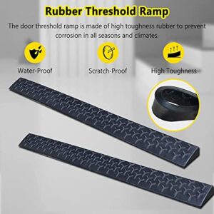 Threshold Ramp, Threshold Ramp Rubber, 1/2/3/4/5 cm Rise Wheelchairs Ramps for Home Garden Yard Sliding Glass Doors Steps, Indoor Outdoor Entry Transitions Slope (Size : 100x11x4.5(39.4x4.3x1.8))