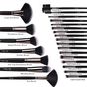 Makeup Brushes 24pcs Makeup Brush Set Kabuki Foundation Blending Brush Face Powder Blush Concealers Eye Shadows Make Up Brushes Kit with Bag