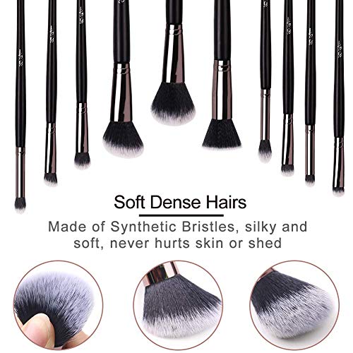 Makeup Brushes 24pcs Makeup Brush Set Kabuki Foundation Blending Brush Face Powder Blush Concealers Eye Shadows Make Up Brushes Kit with Bag