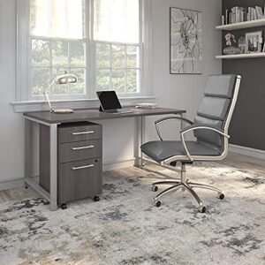 Bush Business Furniture 400 Series Table Desk with Metal Legs, 60W x 30D, Storm Gray