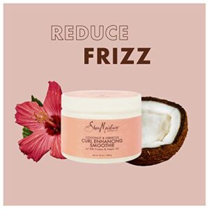 SheaMoisture Smoothie Curl Enhancing Cream for Thick, Curly Hair Coconut and Hibiscus Sulfate and Paraben Free 12 oz