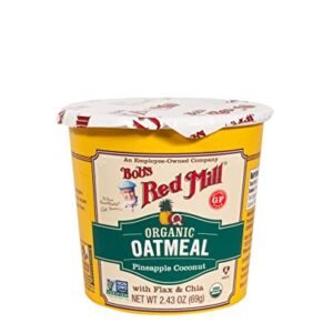 Bob's Red Mill Organic Gluten Free Oatmeal Cup, Pineapple Coconut (Pack of 12)