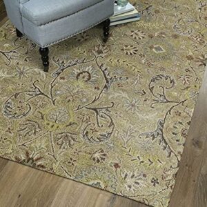 Kaleen Helena Collection Hand Tufted Area Rug, 5' x 7'9", Gold
