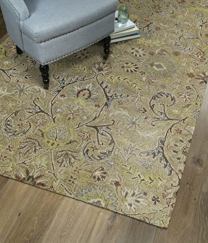 Kaleen Helena Collection Hand Tufted Area Rug, 5' x 7'9", Gold