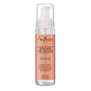 sheamoisture curl mousse for frizz control coconut and hibiscus with shea butter 7.5 oz