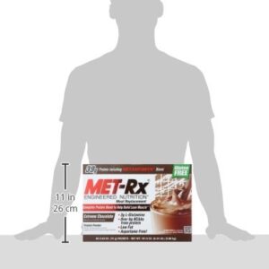 MET-Rx Meal Replacement Powder Boxed, Extreme Chocolate, 2.54 Oz, Pack of 40
