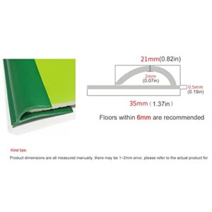 PVC Flexible Edging Trim Strip for Door Floor Mats, Self Adhesive Carpet Threshold Transition Strip for Edge Threshold with a Height Less Than 6mm (Color : Gray, Size : Length 3m/118in)