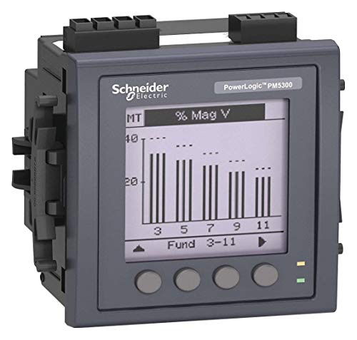 Schneider Electric Power Meter, 120/480VAC, 125/250VDC Input Voltage, 3 Phase, 1, 5 Amps, Accuracy: ±0.50%